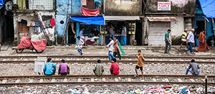 Slums in Kurla, Mumbai.